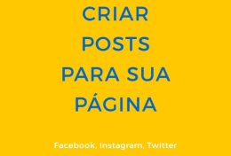 Eu vou fazer posts para sua pagina