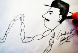 Eu vou desenhar uma caricatura