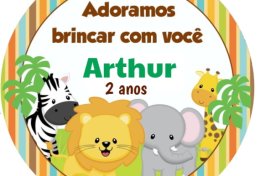 Eu vou criar a arte personalizada para os scraps da sua festa