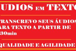 Eu vou digitar/escrever seu áudio de 1h30min ou mais