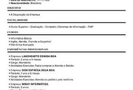 Eu vou fazer seu currículo