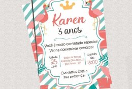 Eu vou fazer a arte do seu convite de festa