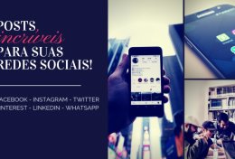 Eu vou criar e postagens criativas para suas redes sociais e escolher a foto do seu perfil