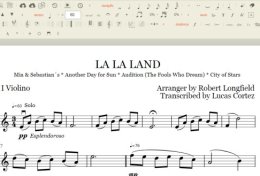 Eu vou fazer uma transcrição ou arranjo de partitura para você