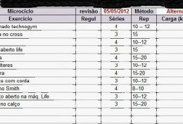 Eu vou montar uma planilha de treino de musculação mensal