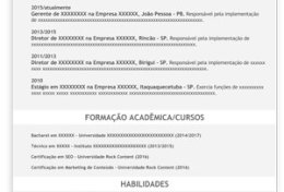 Eu vou revisar a escrita do seu currículo