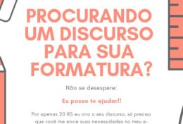 Eu vou fazer seu discurso de formatura