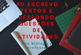 Eu vou responder a sua atividade ou escrever um texto original sobre qualquer tema
