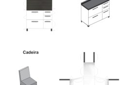 Eu vou criar 3 miniaturas de moveis para sua maquete em Papercraft