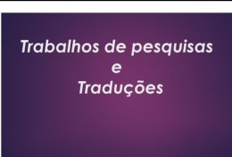 Faço trabalhos e traduções de textos