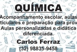 Eu vou fazer um resumo para sua matéria da prova de QUÍMICA