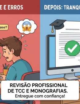 Eu vou fazer uma revisão gramatical e ortográfica do seu TCC