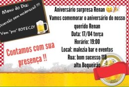 Eu vou criar o convite digital do seu aniversário