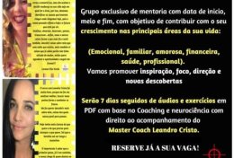 Eu vou te disponibilizar uma vaga para meu Grupo de Mentoria Online no Whatsapp