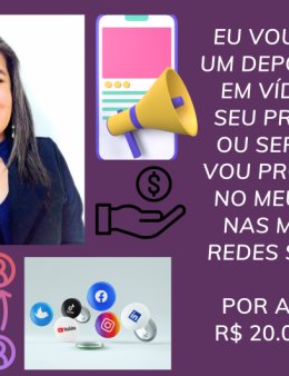 Eu vou fazer um depoimento e divulgar