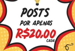 Eu vou fazer post para suas redes sociais