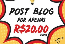 Eu vou fazer os posts para seu blog