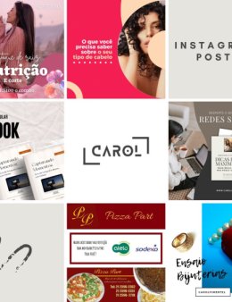 Arte para redes sociais com visual moderno e personalizado