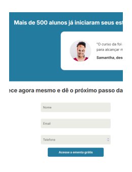 Uma nova landing page para você