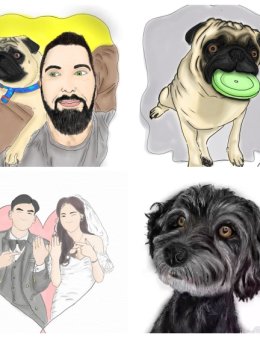 Eu vou desenhar você ou seu pet.