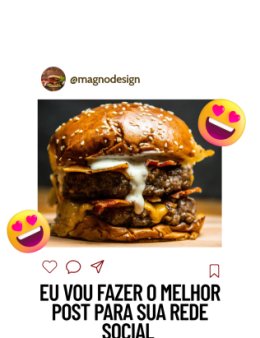 Eu vou criar posts de redes sociais