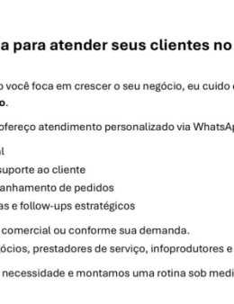 Eu vou atender os seus clientes no whatsapp