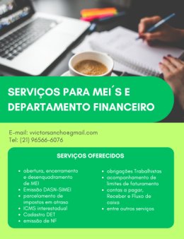 Eu vou cuidar do financeiro da sua empresa