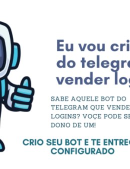 Eu vou criar bot do telegram de vender logins