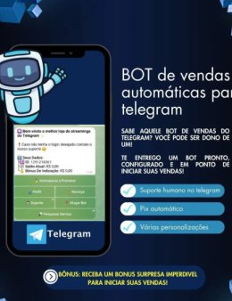 Eu vou criar Bot Telegram Venda Automatica