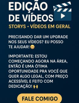 Eu vou editar seus storys para você!