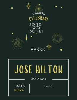 Eu vou criar o seu convite de aniversario
