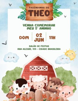 Eu vou cria o convite do seu aniversario