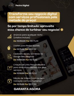 Eu vou criar seus anúncios e suas artes