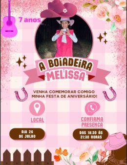 Eu vou fazer seu cartão virtual e seu convite