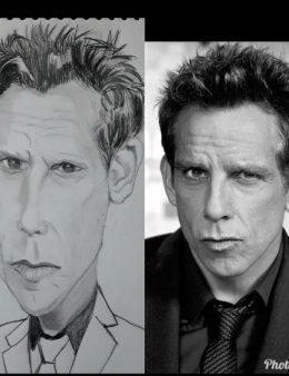 Eu vou fazer sua caricatura ou fotorealismo.