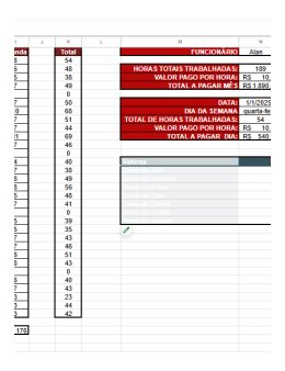 Vou fazer sua planilha Excel