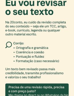 Eu vou  texto pronto para impressionar.