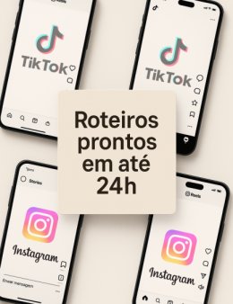 Eu vou fazer roteiros dos seus reels em 24h