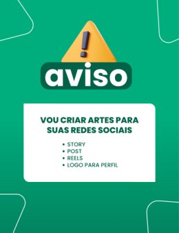 Eu vou criar artes para suas redes sociais
