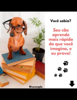 Eu vou criar publicações com copy