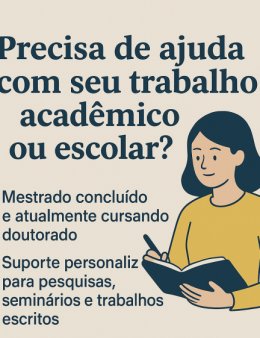 Eu vou te ajudar com trabalhos acadêmicos