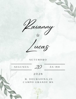 Eu vou criar o seu convite de casamento!