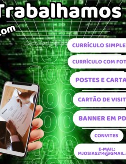 Eu vou fazermos currículo e cartaz convite