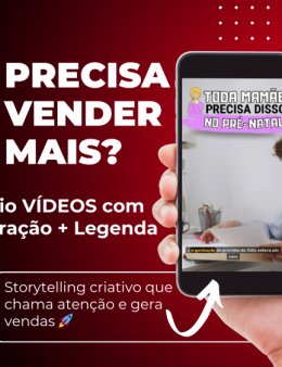 Eu vou criar video com narração e legenda.