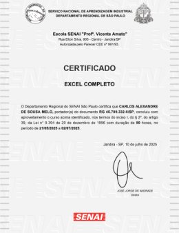 Crio planihas no excel