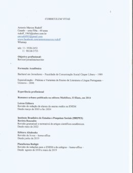 Prestação de serviço em revisão de textos e produção de conteúdo