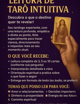Eu vou ver seu futúro através das cartas
