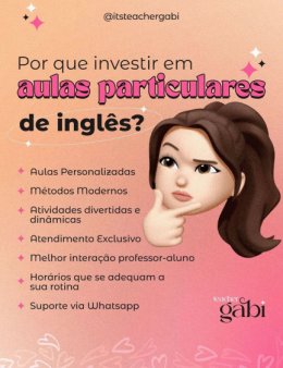 Eu vou dar aulas particulares personalizadas