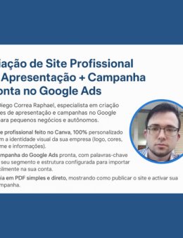Eu vou  criar seu site e campanha Google Ads