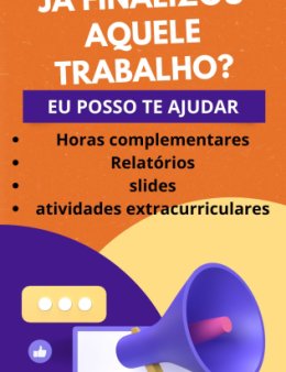 Eu vou te ajudar nos trabalhos de faculdade